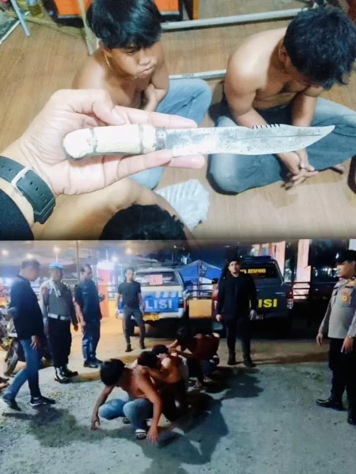 Bawa Pisau, Enam Remaja Diamankan Polisi di Kawasan Tugu Bono Pelalawan