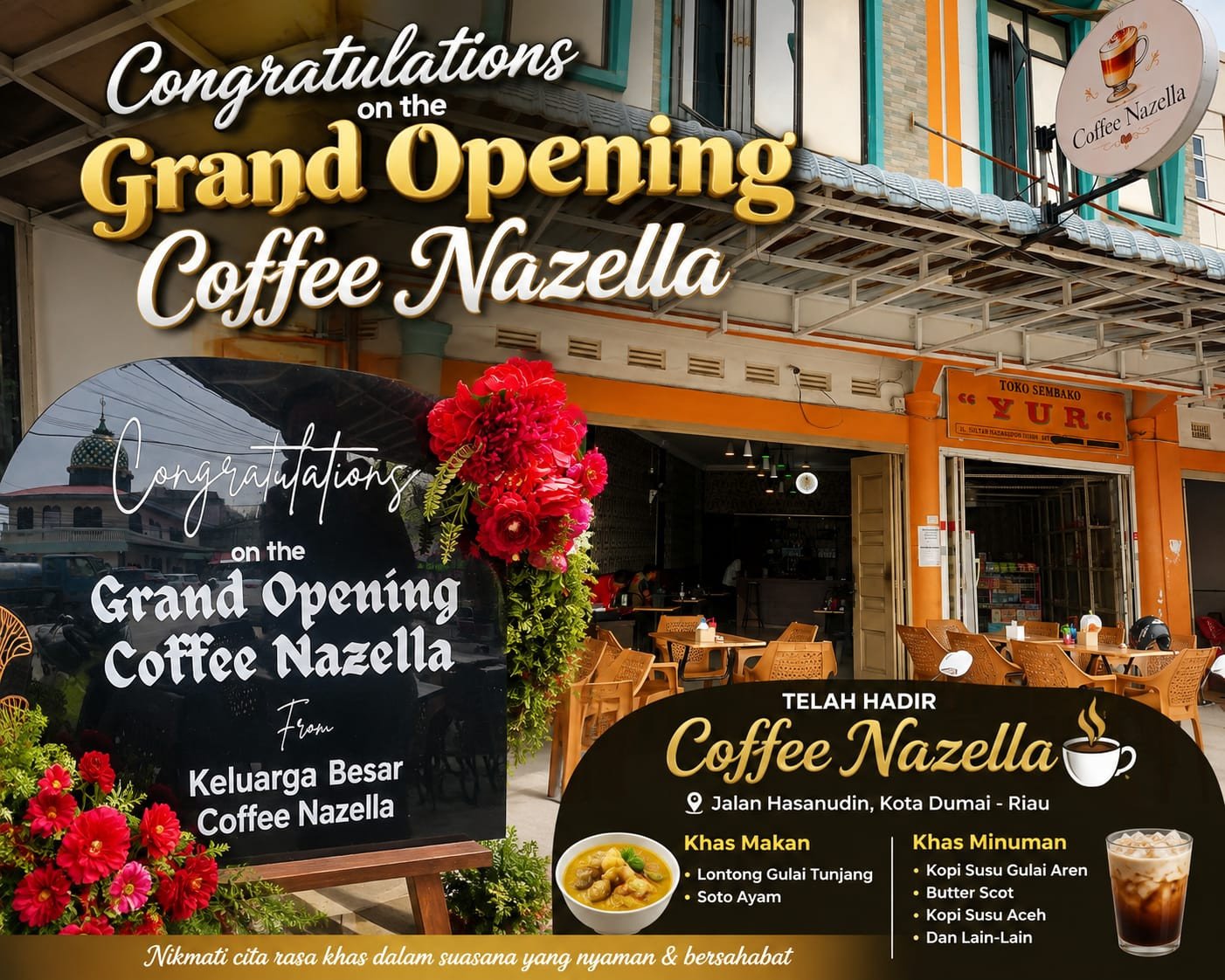 Cafe Nazella Jadi Alternatif Kuliner Baru di Dumai