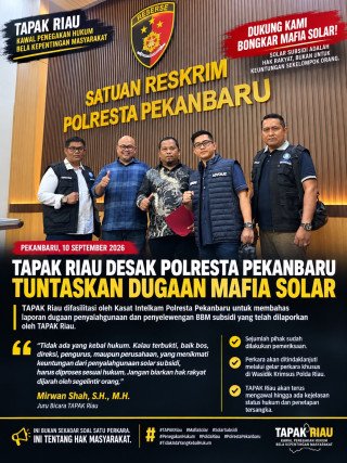 TAPAK Riau Desak Polisi Usut Tuntas Dugaan Penyelewengan Solar Subsidi hingga ke Aktor Pengendali