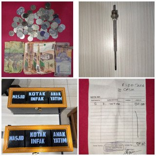 Dua Kotak Infak Masjid Al-Huda Diduga Dicuri, Pria Berinisial C Diamankan Polisi
